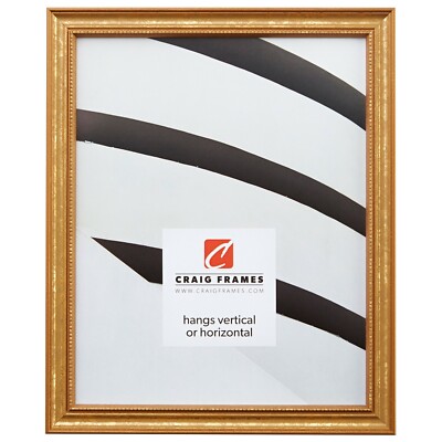 Craig Frames Stratton, 12x16 0.75 Inch Wide Traditional Aged Gold Picture Frame