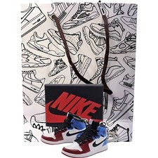 Jordan 1 Retro High Fearless - 3D Mini Sneaker Keychain Shoe Pair with Box  Bag