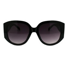 Womens Fashion Sunglasses Oversized Round Square Thick Temple UV 400