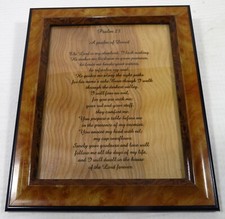 Laser Engraved Wood Art- The 23rd Psalm