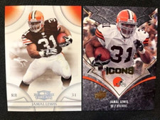 NFL - Jamal Lewis 2008 Donruss Threads & 2008 Upper Deck ICONS - Browns