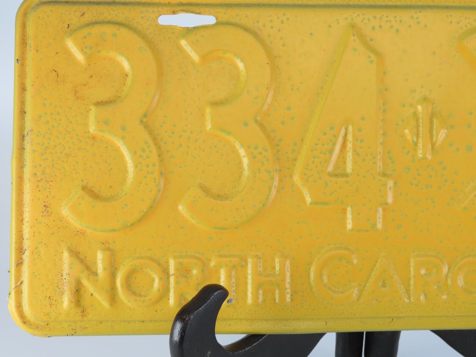 1933 North Carolina NC License Plate Tag 334-334 Yellow Large | eBay
