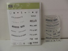 Stampin Up Any Occasion Congratulations 20 Photopolymer stamp set New 143348