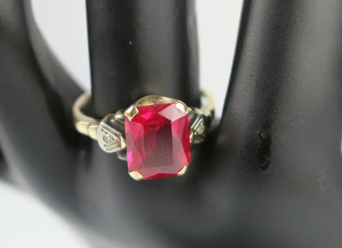 Vintage ruby deals rings ebay