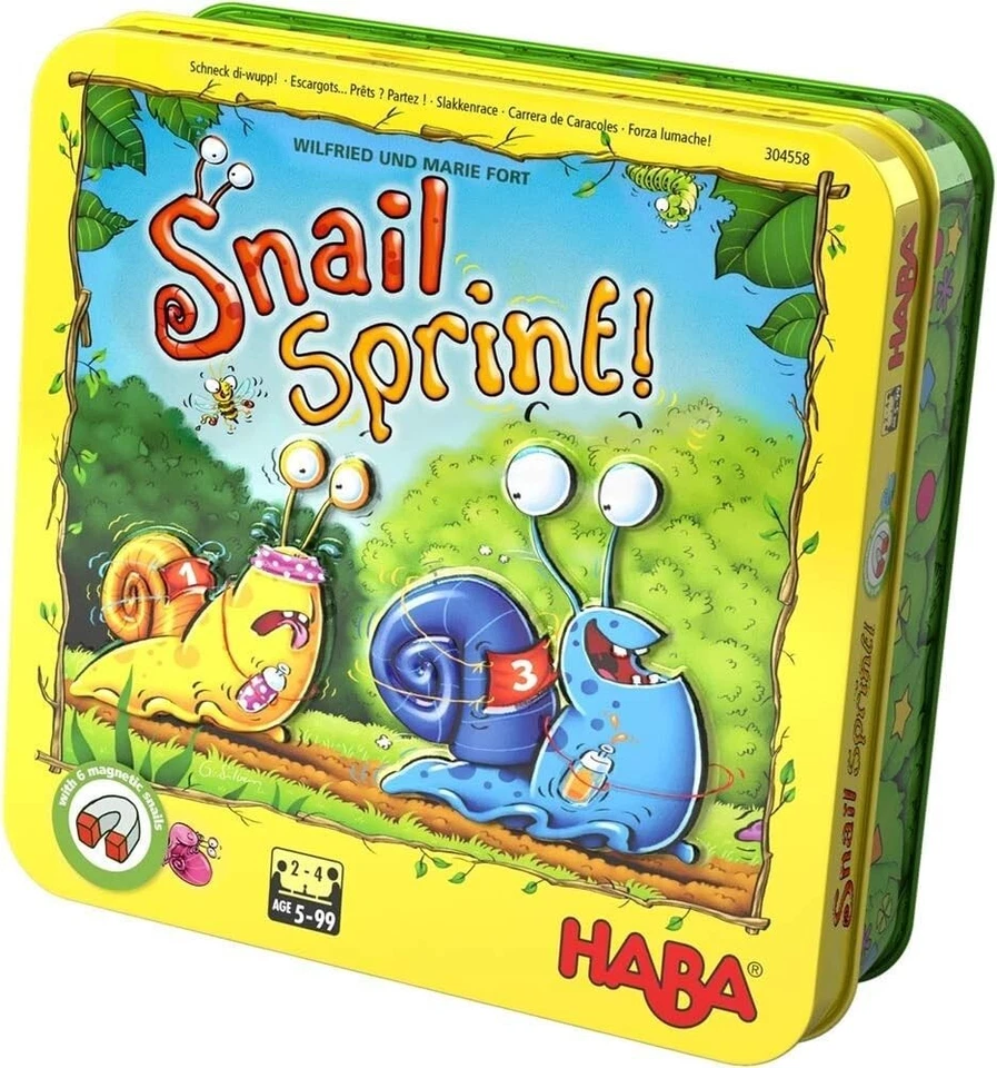 Snail Sprint + 20th Anniversary MONZA - Tin Can - HABA - Board Game - BRAND NEW - Image 3 of 4