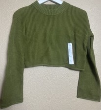 NWT Wild Fable XS cropped green Women s Sweater size XS