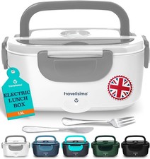 TRAVELISIMO Heated Lunch Box 100W Electric Lunch Box Food Heater 1.5L Self Heati