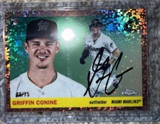 Griffin Conine Gold /75 Topps Chrome Platinum 2025 MLB Rookie Card. rookie card picture