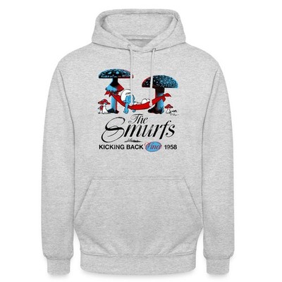 Schlümpfe Retro Design Mit Schlafendem Schlumpf Unisex Hoodie