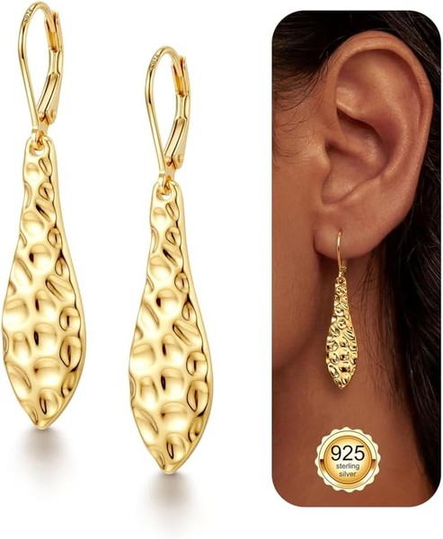 Ohrringe Silber 925 HäNgend Hypoallergen Tropfenohrringe FüR Damen MäDchen-image