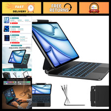 Magic-Style Keyboard Case for iPad Air 11/Pro 11 Gen 1-4 - Slim, Lightweight, Ve
