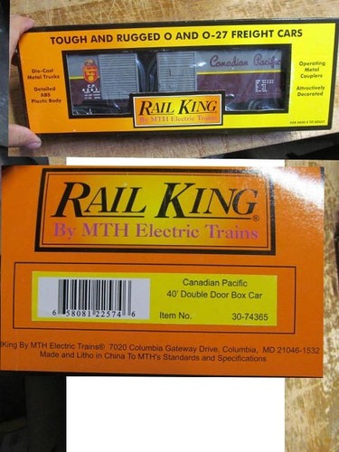 MTH Rail King Canadian Pacific 40' doble puerta caja vagón calibre O 30-74365 | Zustand: New