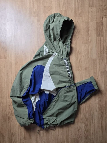 Veste pull demi fermeture éclair à panneaux Supreme, taille L, rare