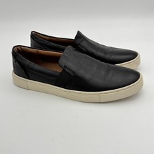 Frye Ivy Black Leather Slip On Casual Loafer Sneakers Women's 9M