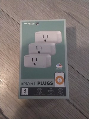 Merkury Smart Wi-Fi Plug, Compatible W Alexa & Google Assistant, 3 Pack, 15 Amp