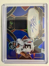 2025 Select Football Jessie Bates III Patch Auto Blue Prizm /149 Card No.SME-JBS