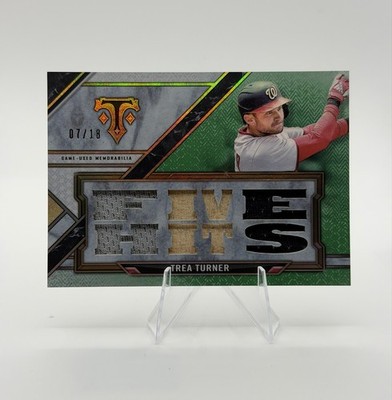 Topps 2021 Triple Threads Relics Trea Turner Emerald /18 #TTR-TT4 Nationals