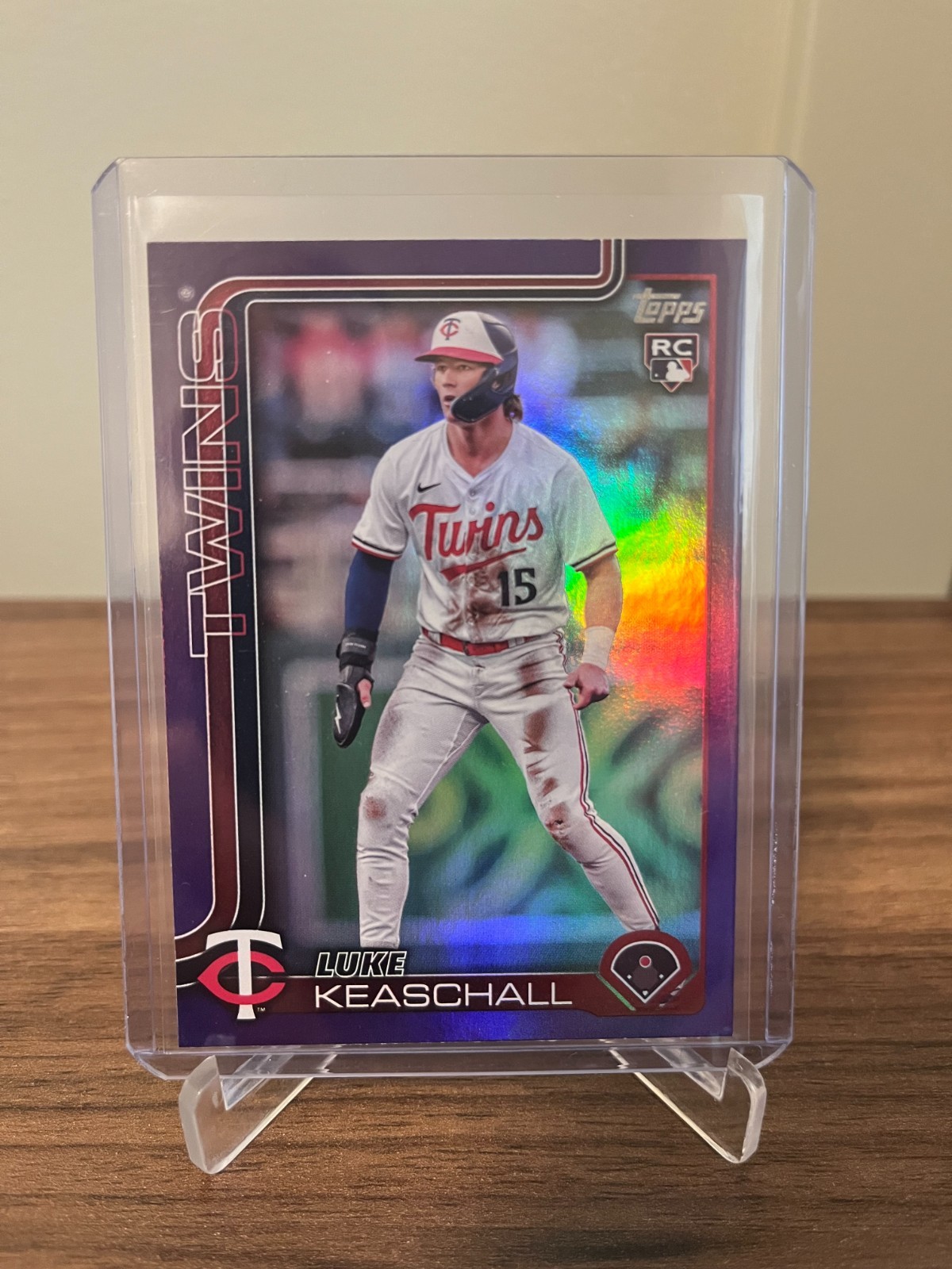 2025 Topps Update Luke Keaschall Purple Rainbow Foil Rookie /250 #US16 RC Twins