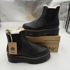 Image of Dr. Martens 2976 Quad FL Platform Chelsea Boots Womens Size 7, Black WarmWair