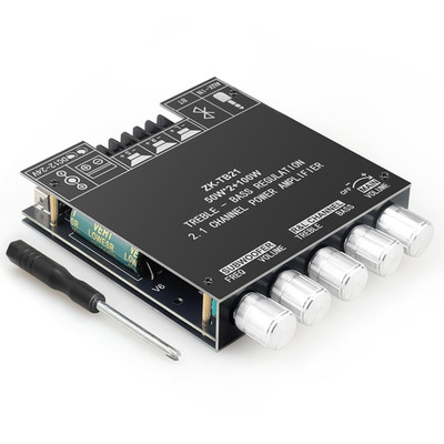 ZK-TB21 50WX2+100W Power Amplifier Board, TPA3116D2 Chip with Bluetooth and AUX