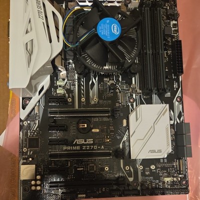ASUS PRIME Z270-A LGA 1151 DDR4 ATX, motherboard w/ i5 6500 CPU and heatsink