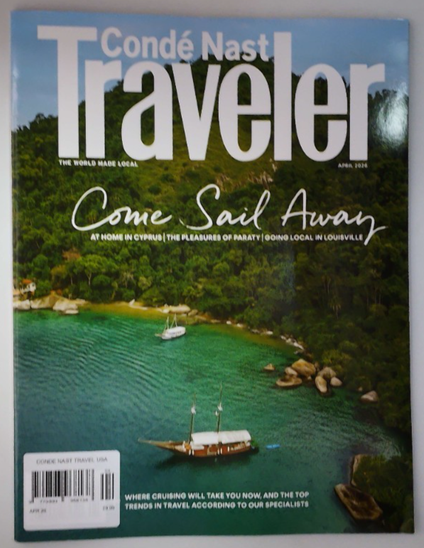 Conde Nast Traveler USA magazine April 2026 Come Sail Away: Cyprus, Paraty