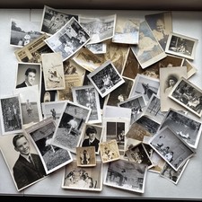 Lot of 50 Vintage Black White Photos People, Family, Men, Women And Children