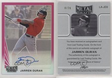 2020 Leaf Metal Draft 1990 Leaf Auto Pink Rainbow /20 Jarren Duran #LA-JD3 Auto