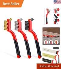 Brand New Wire Brush Set 3Pcs Red