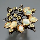 Handmade Natural Opal Ring 925 Sterling Silver Size 7 /R468502