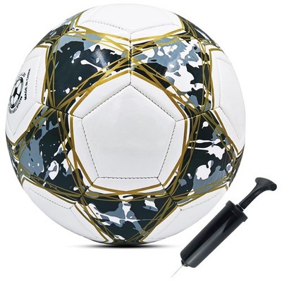 Size 3 Soccer Ball for Kids  Durable Leather, Indoor/Outdoor, Includes Pump