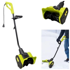 Corded Snow Blower 12-Inch Clearing Width 10-AMP Electric Snow Shovel Dual Blade