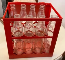 Shell Oil Bottles in Case, ( 8)Matching Bottles embossed Shell-Penn