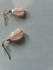 Pink Teardrop Stone Dangle/Drop Earrings, Hook Closure, Bezel Set Pair — photo 6