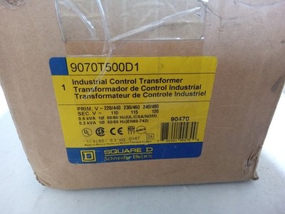 New Square D 9070T500D1 Industrial Control Transformer single-phase (O13C)