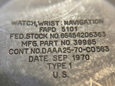 vintage rare Hamilton Type 1 Navigation FAPD 5101 For PART REPAIR PLS READ