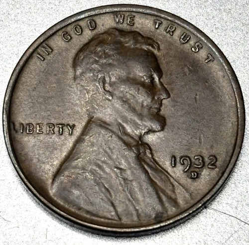 1932 D Lincoln Wheat Cent  XF  LOW MINT. 10 MiL SEMI KEY!  SV309