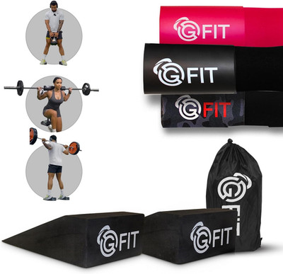Squat Wedge Block & Barbell Pad Set - 2-Pack Non-Slip Wedges for Elevated Heel L
