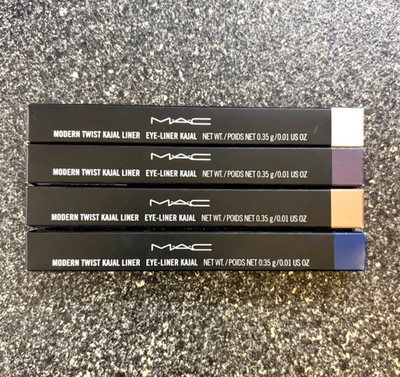 MAC Modern Twist Kajal Liners LOT OF FOUR Full Size New Box .35g .01 oz Bundle