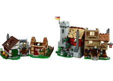 Set di costruzioni piazza medievale / 3304 pezzi e 8 personaggi