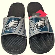 Philadelphia Eagles NFL Football Mens Slide Sandals Sz M 9 - 10  Green NWT FOCO