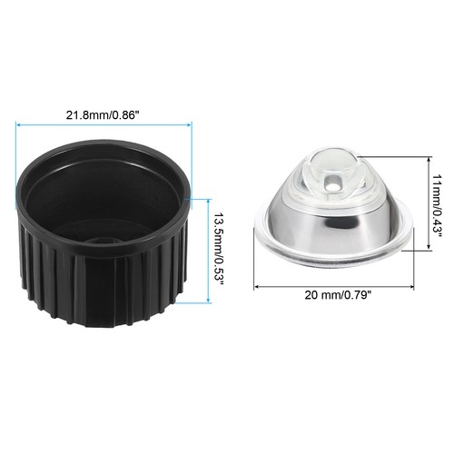 20mm LED Lente 5 Gradi con Plastica Supporto,8 Set,Bianco/ Trasparente - Foto 2 di 6