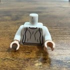 Lego Star Wars Torso Leia Loose White Dress Gray Folds Pattern (sw0337)