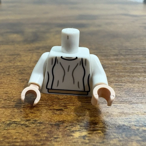 Lego Star Wars Torso Leia Loose White Dress Gray Folds Pattern (sw0337)