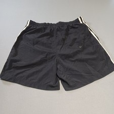 Nautica Competition Mens Swim Trunks Black White Stripe Mesh Lined Size Medium