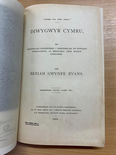 1900 "DIWYGWYR CYMRU" BERIAH GWYNFE EVANS WELSH HB BOOK WITH FOLD OUT MAPS (P4) - Picture 5 of 22