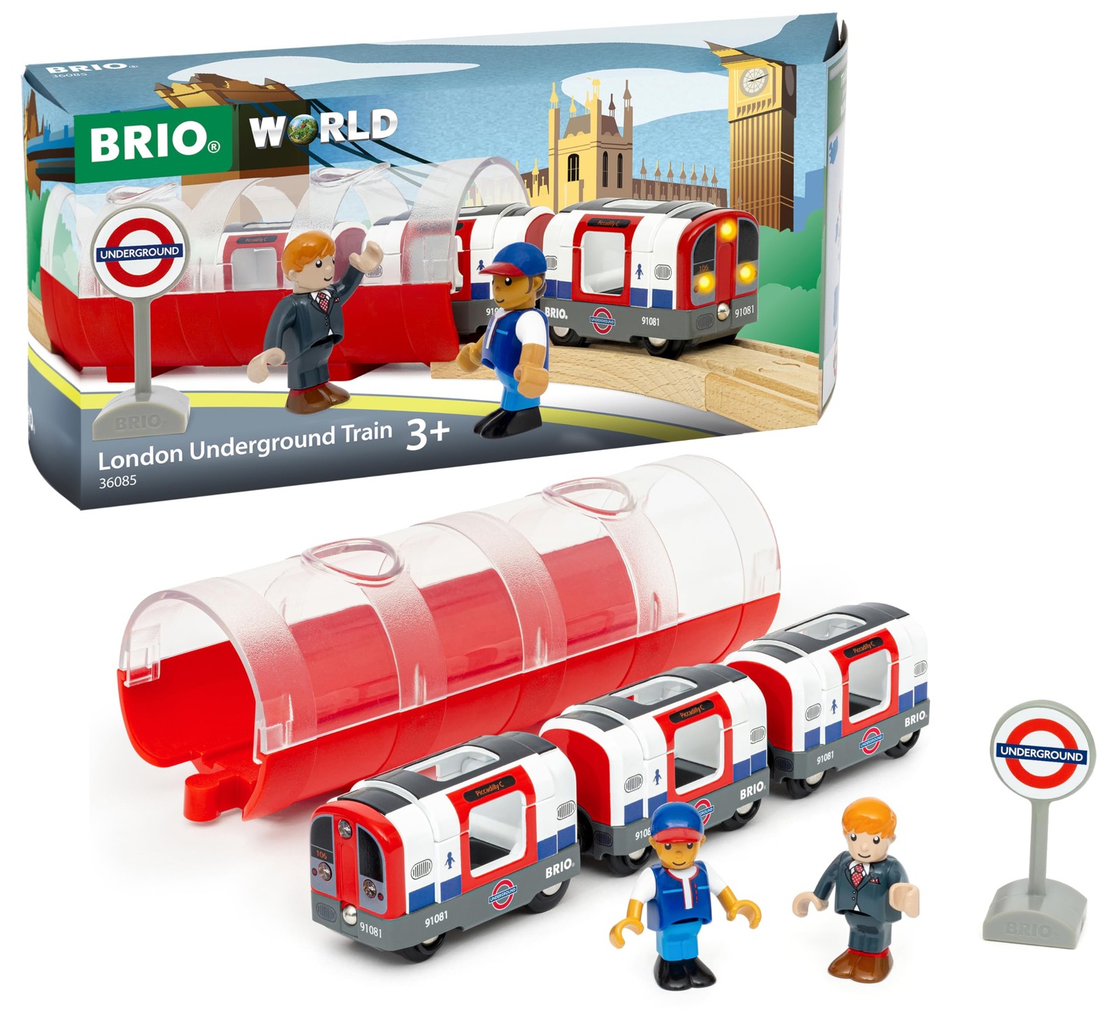 BRIO World Trains of the World Special Edition London Underground Tube Toy Train 12190₽