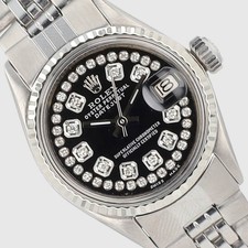 Rolex Datejust 26mm Black Diamond 14KW Gold S...