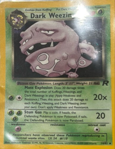 Dunkles Weezing 14/82 - Team Rocket - Pokemon Karte
