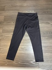 Tek Gear Ultrastretch Ankle Leggings Black Women's XL Regular Fit Pockets